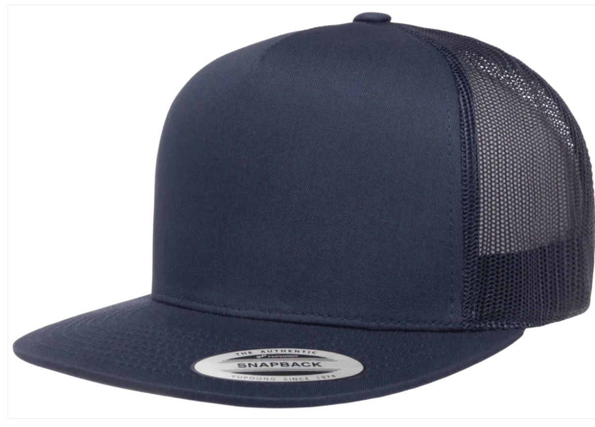 Navy snapback hat