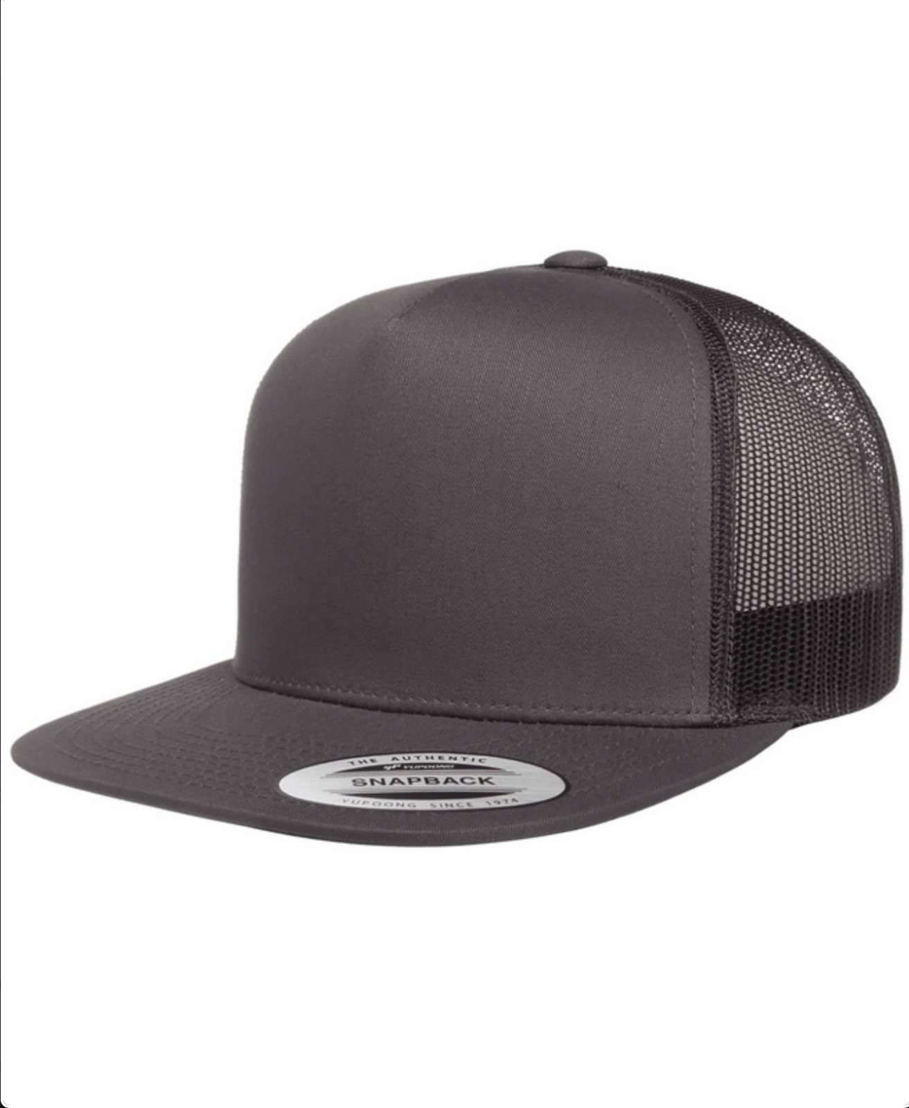 Charcoal snapback hat