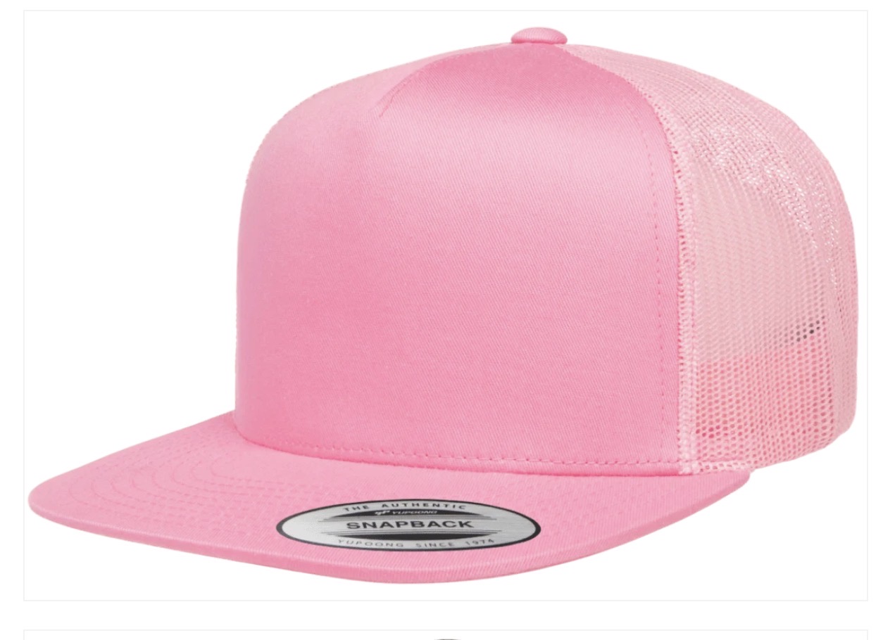 Pink snapback hat