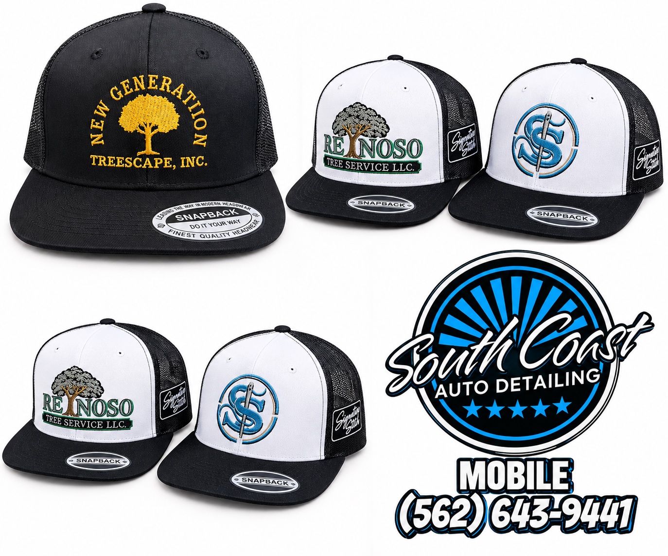 Custom business embroidery projects by Signature Stitch